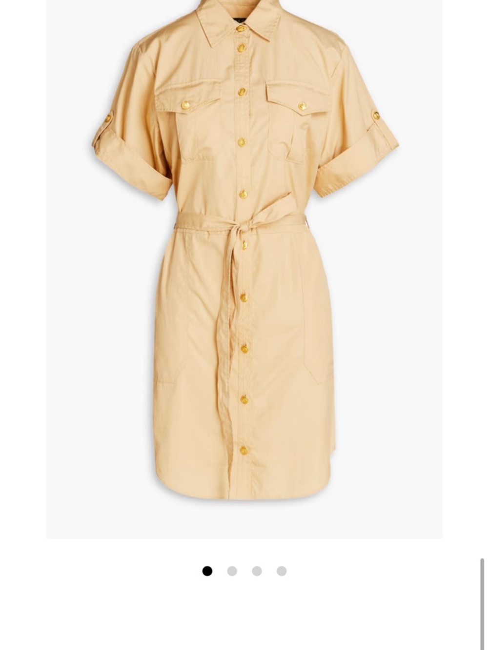 rag & bone Beige Utility Shirt Dress